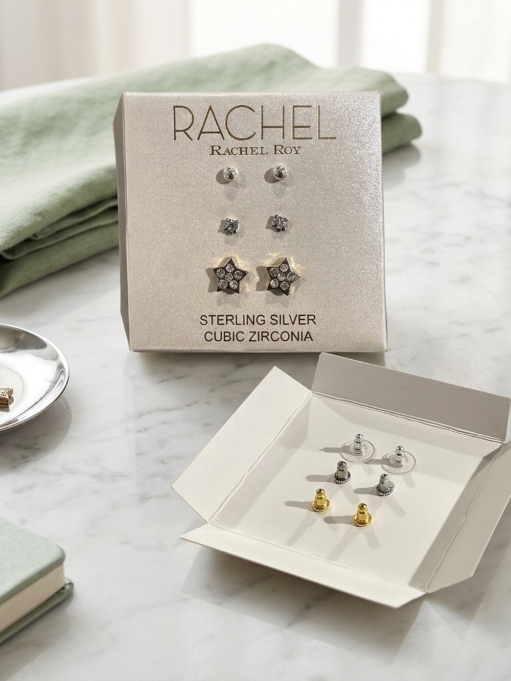 RACHEL Rachel Roy Sterling Silver Cubic Zirconia Earring Set - Silver & Gold
